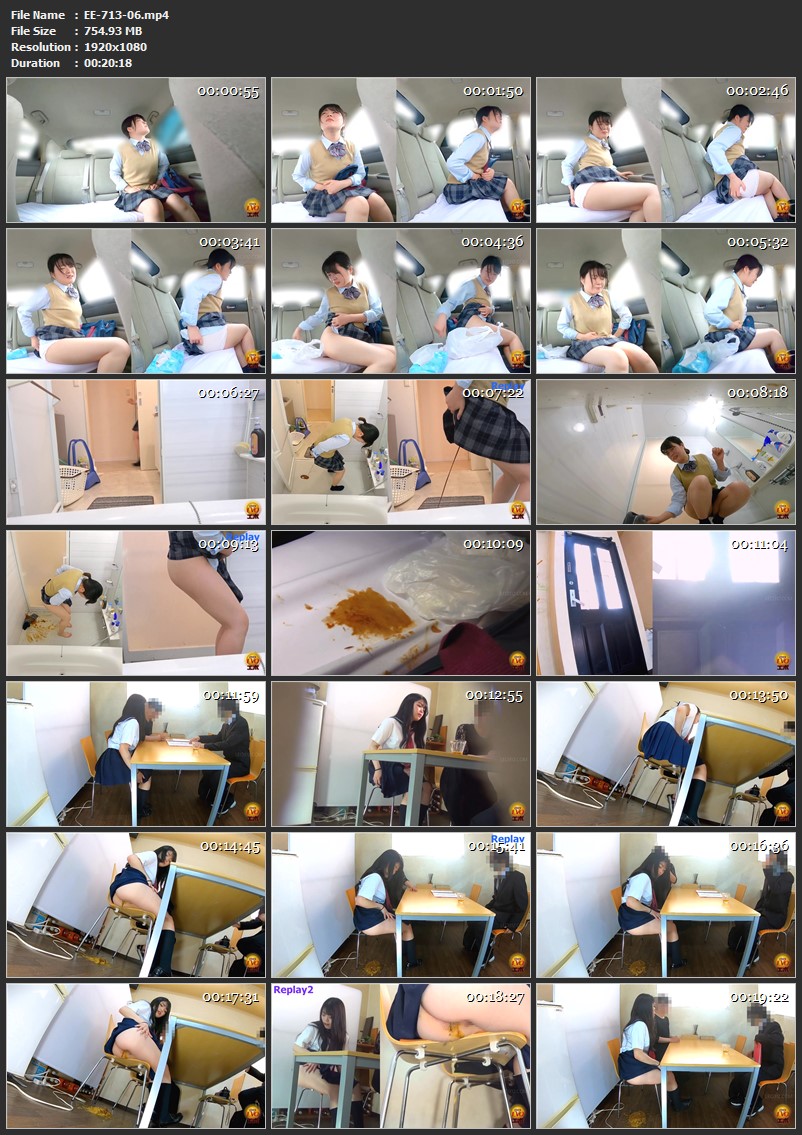 [EE-713] 隠撮 ノーパン女子校生 ダイレクトうんこ漏らし Diarrhea 2023/07/14 Spy Cam エボ・ビジュアル Japanese scat