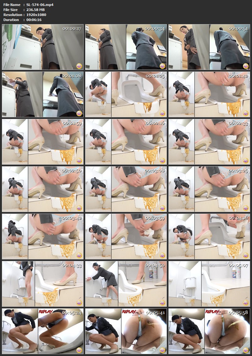 [SL-574] 続・隠撮 便所駆け込みOL パンティずらし下痢便 五 シャリラ Spy Cam 2023/07/14 Japanese scat